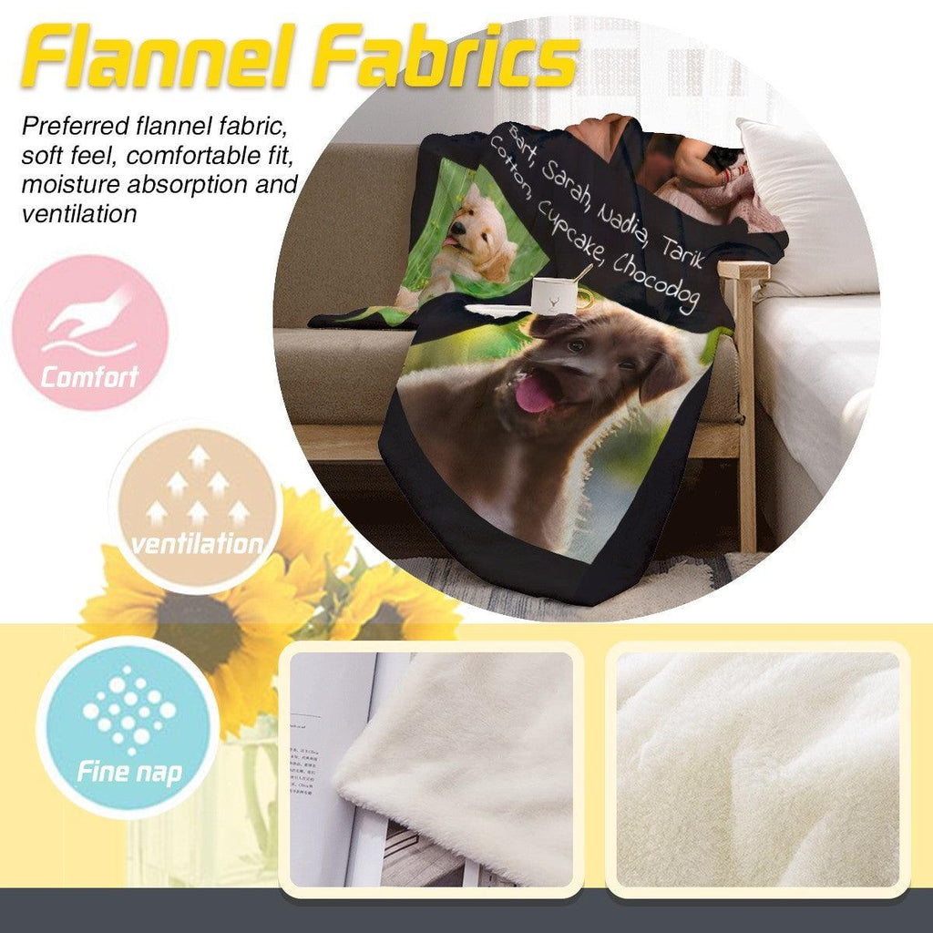 Custom 4-Photo Collage Blanket