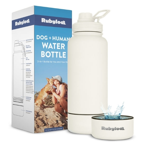 Shared Dog & Human Water Bottle with Bowl