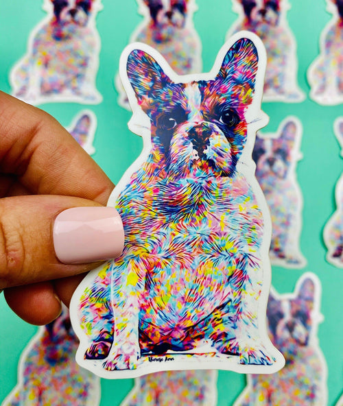 French Bulldog Color Splash Sticker